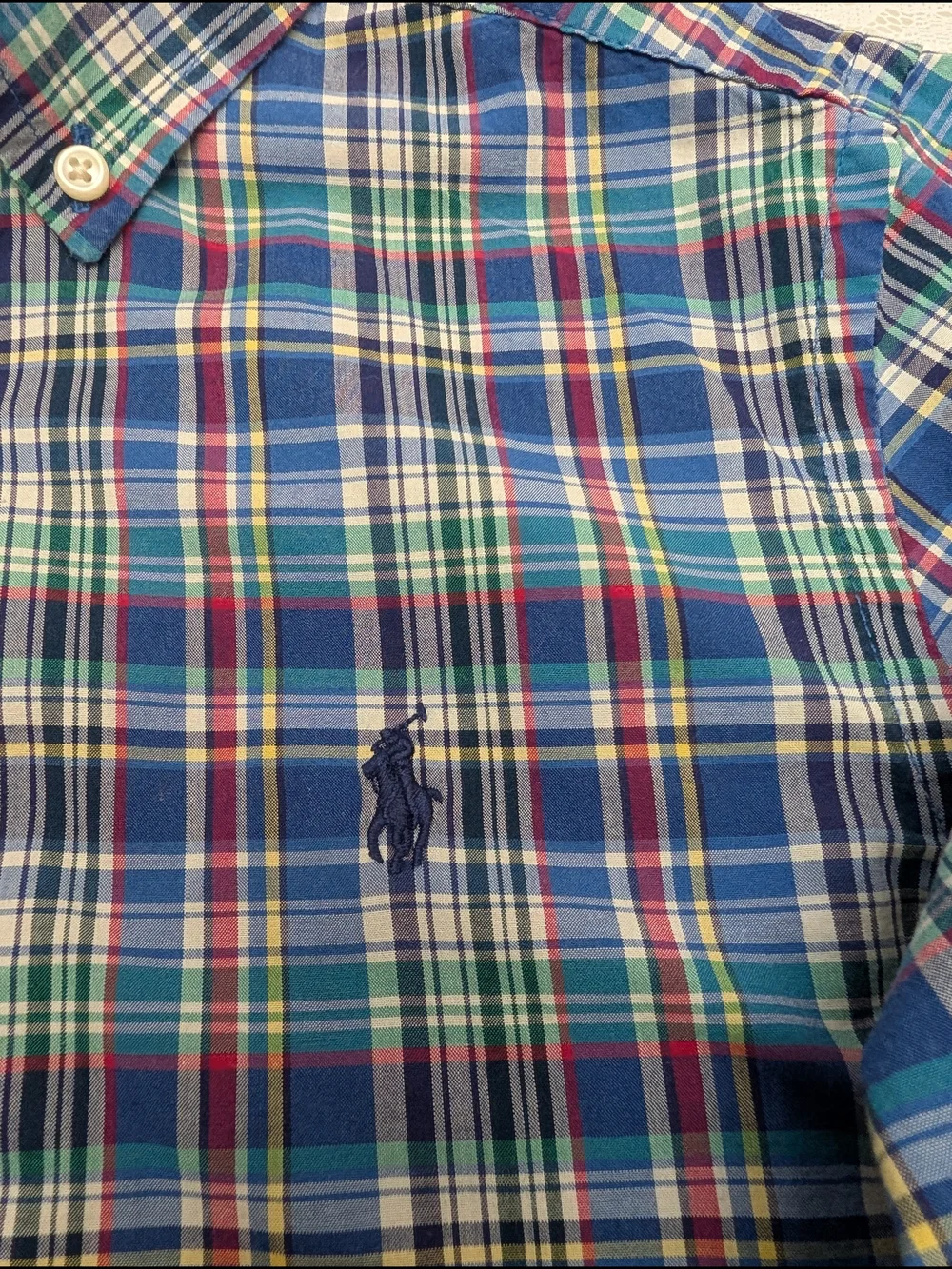 Ralph Lauren Multicolor Plaid Shirt with Blue, Green & Pink .Boys Size.